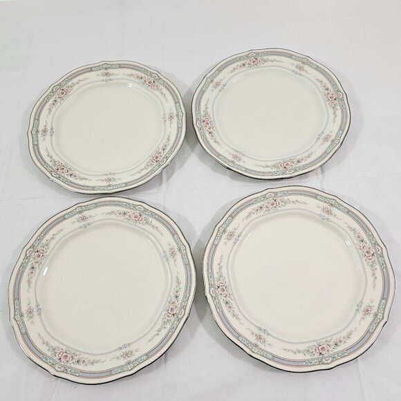 Noritake Rothschild Ivory China Platinum Band Bread & Butter Plates – Set of 4 - Picture 8 of 16